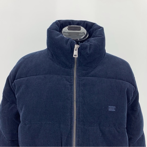 Levi's NWT Navy Corduroy Zoe Puffer Jacket, XL - Picture 4 of 16